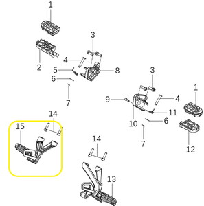 JAWA 500F/KOVE 510F Arka Basamak Komple sol