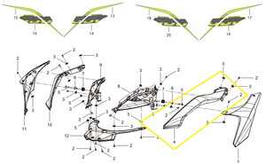 QJ SRT800X Benzin Deposu Grenajı İç/ sol