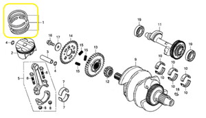JAWA 500X Piston Sekmanı takım