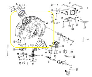 BAROSSA JEDI750 Benzin Deposu