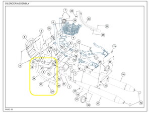 JAWA CLASSIC300CL Egzoz Alt Kapağı sol