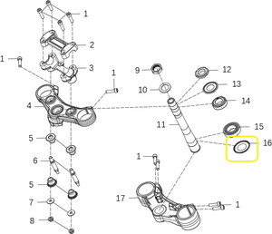 KOVE 125R Furç Yatağı Bilyası Alt