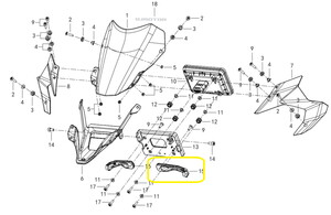 QJ SRT800X Kilometre Saati Tablası Kolu sol