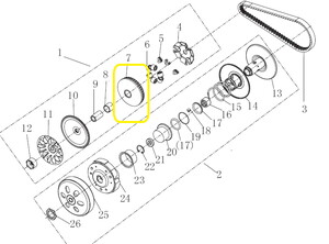 QJ VPS125/LTM125 Tahrik Seti Burçları Yatağı
