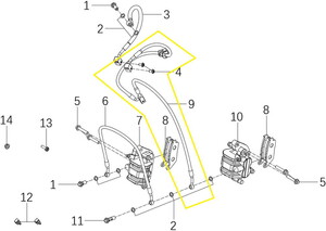 KOVE 800X Arka Fren Hortumu kısa
