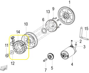  BAROSSA ADV125 Statör