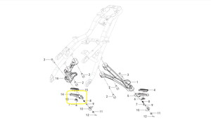 QJ SRK125S/SRK125R Arka Basamak sol