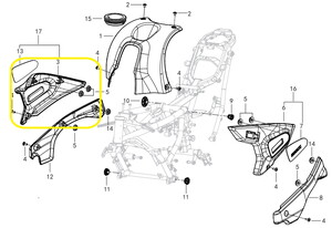 QJ SRV550ST Depo Yan Kapakğı Metalik sol