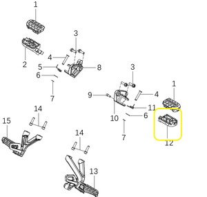JAWA 500F/KOVE 510F Ön Basamak sağ