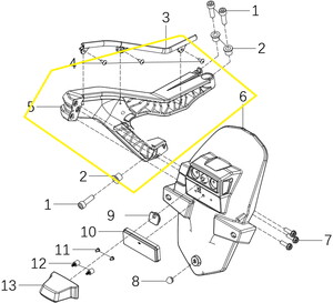 KOVE 510F/JAWA 500F Arka Çamurluk Bağlama Braketi