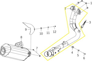 KOVE 800X Egzoz Boğazı