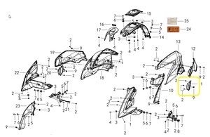 QJ SRK125S Benzin Deposu Havalandırma Plastiği sol