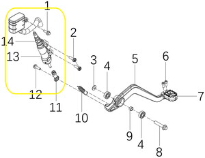 KOVE 510X/510F/JAWA 500X/500F Arka Fren Yağ Pompas