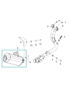 KOVE 800X Egzoz Arka Tüp