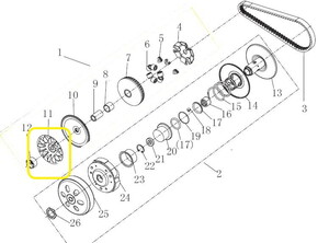 QJ VPS125 Ön Varyatör Saç Pervanesi